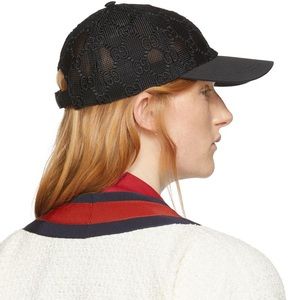 Gucci Black Lace Cap Baseball